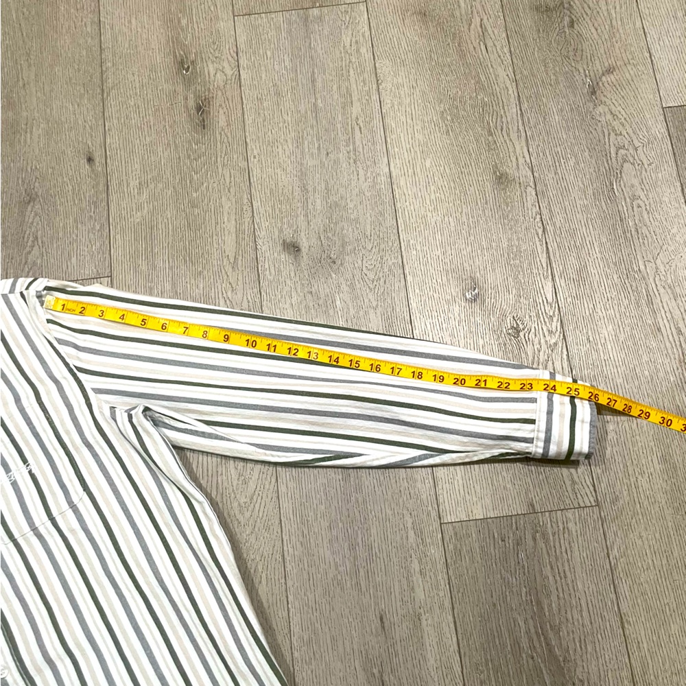 Stussy oversized striped button up 100% cotton mens small fits a XL - Picture 11 of 11
